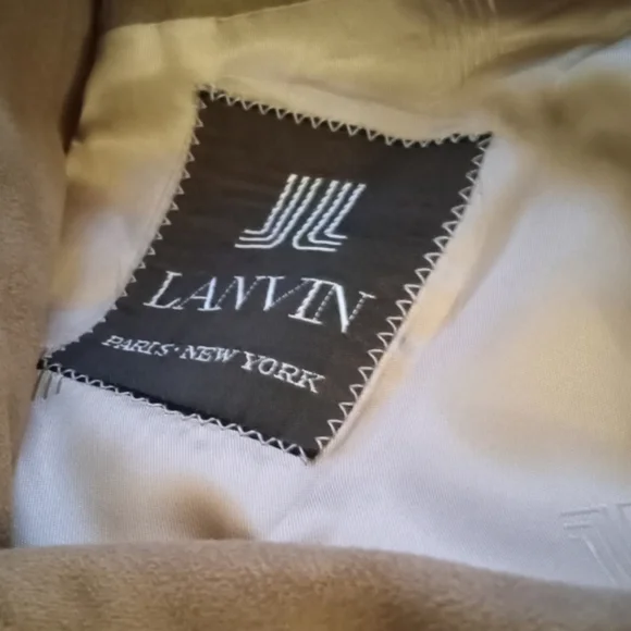 Lanvin Men's Feather Seude Caramel Leather Blazer - Picture 3 of 6